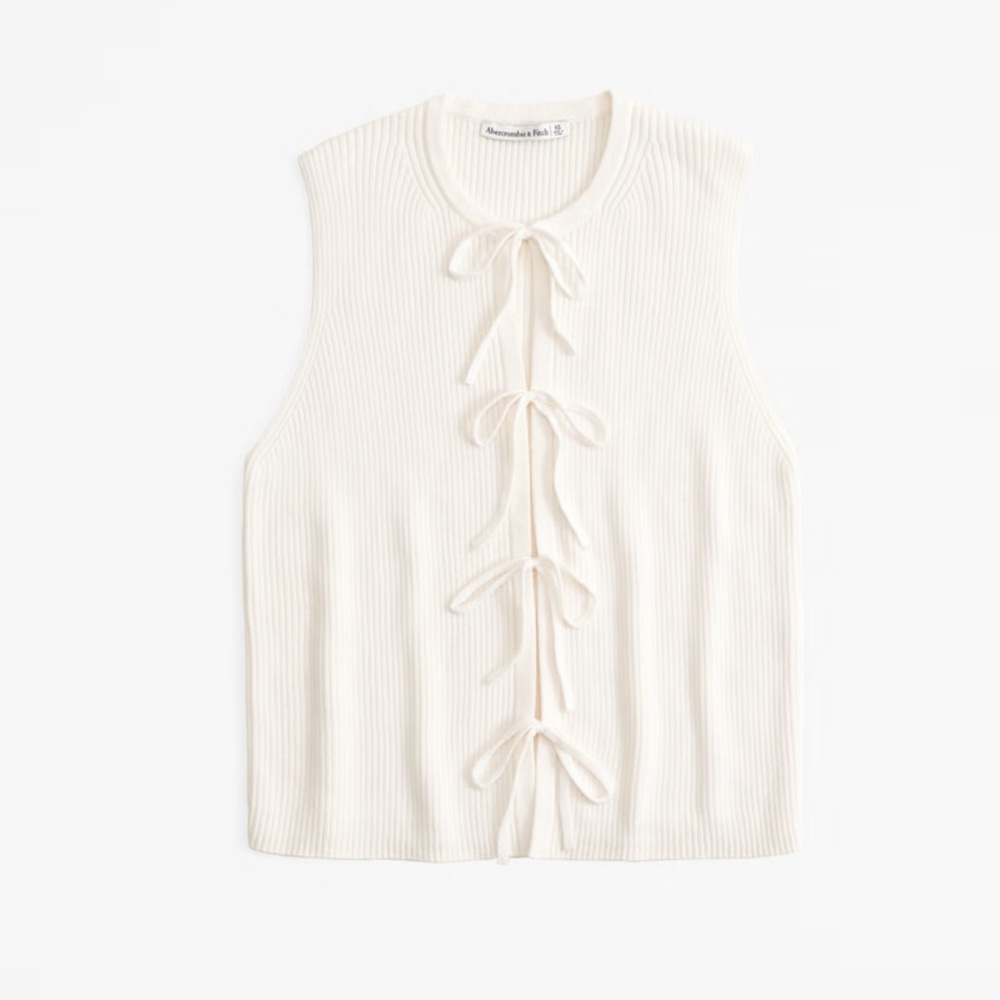 Tie front sweater vest Abercrombie